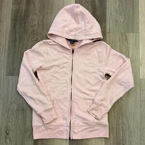 Ralph Lauren pink zip up hoodie Size L #preppy #polo 12-16
